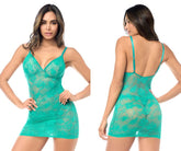 Nuisette Mapale 7613 avec culotte assortie, couleur sarcelle sauvage